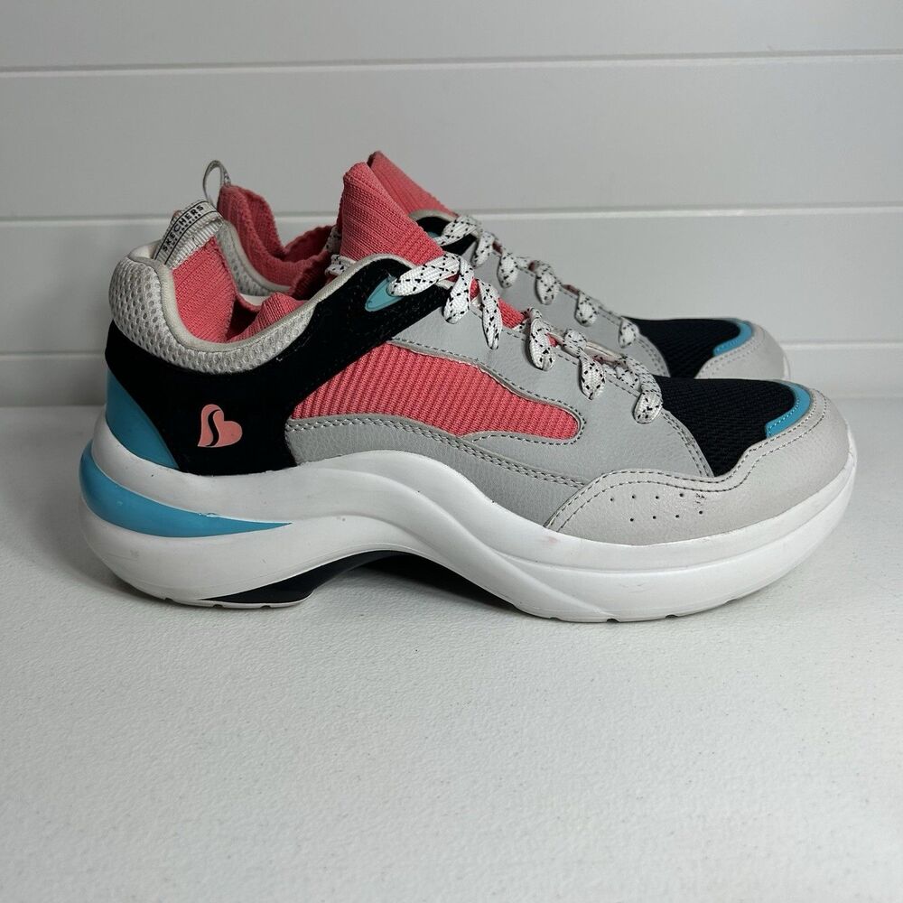 Skechers Solei Grove Low Women's Sneakers Size 10 White/Multi Colorblock Shoes